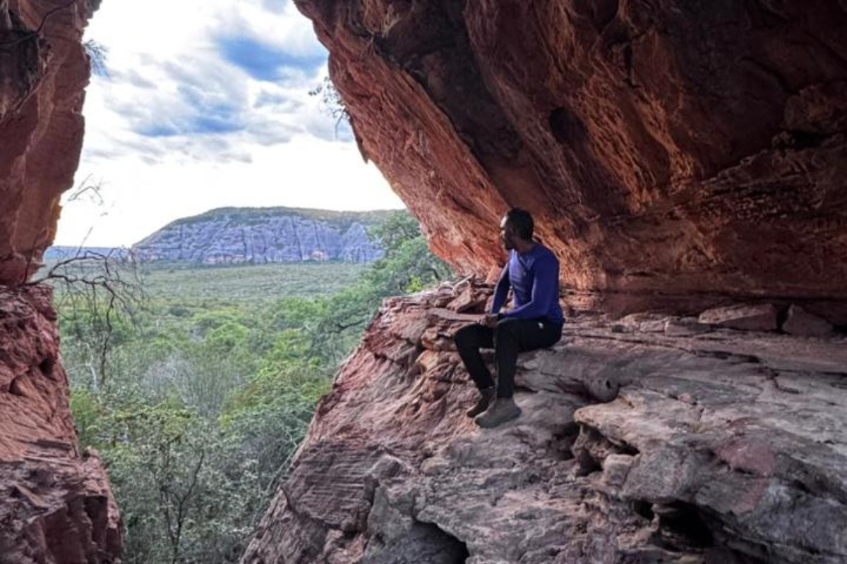 Vista a partir de formação rochosa na Serra das Confusões
